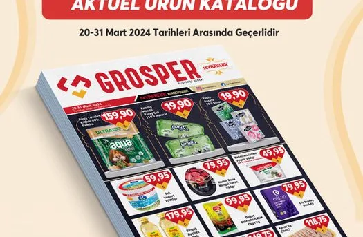 Grosper 20 Mart - 31 Mart İndirim Broşürü Kataloğu - Hi